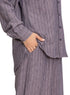 Indigo Striped linen Suit - Khotwh